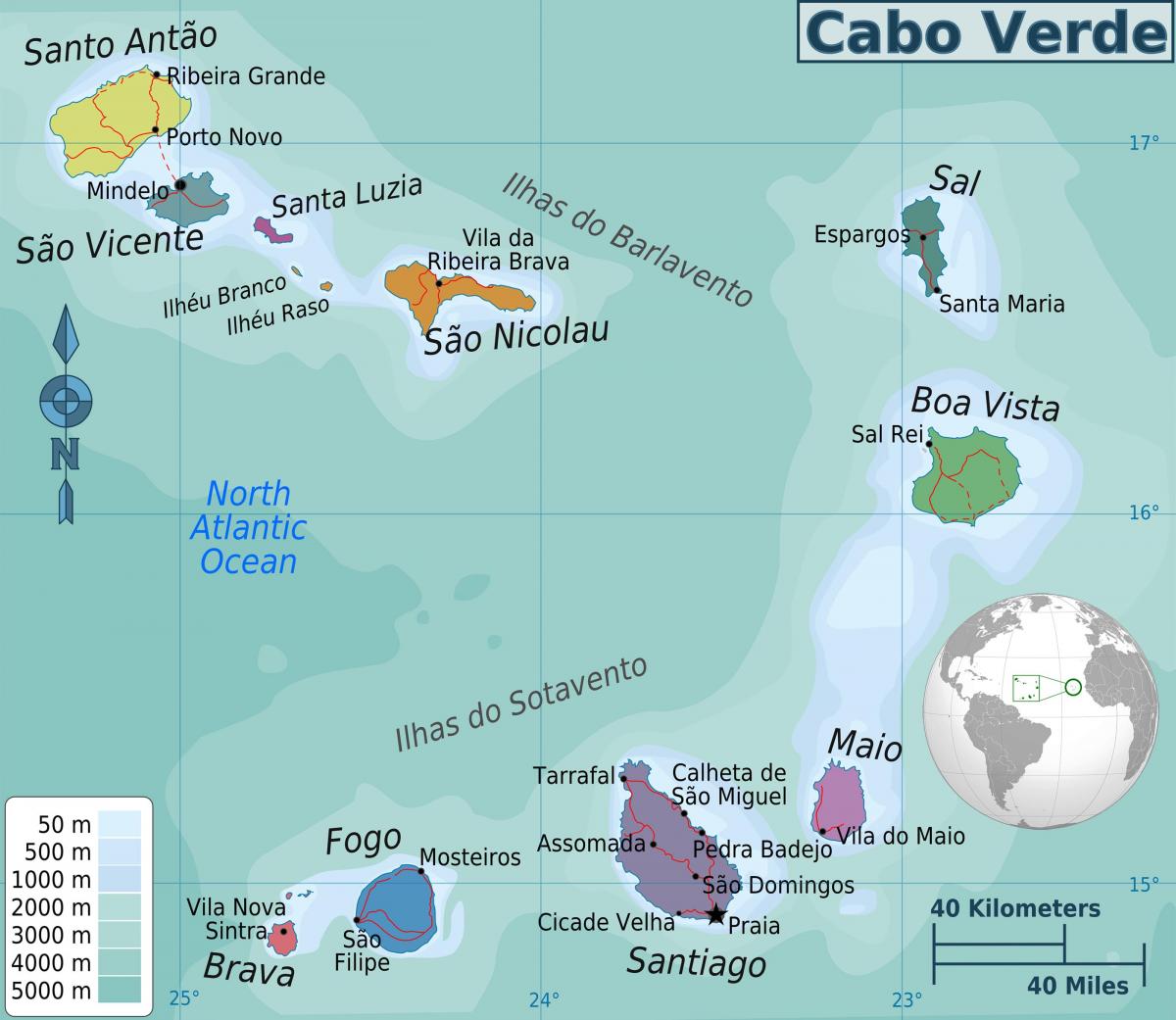 Кабо-Верде на карті