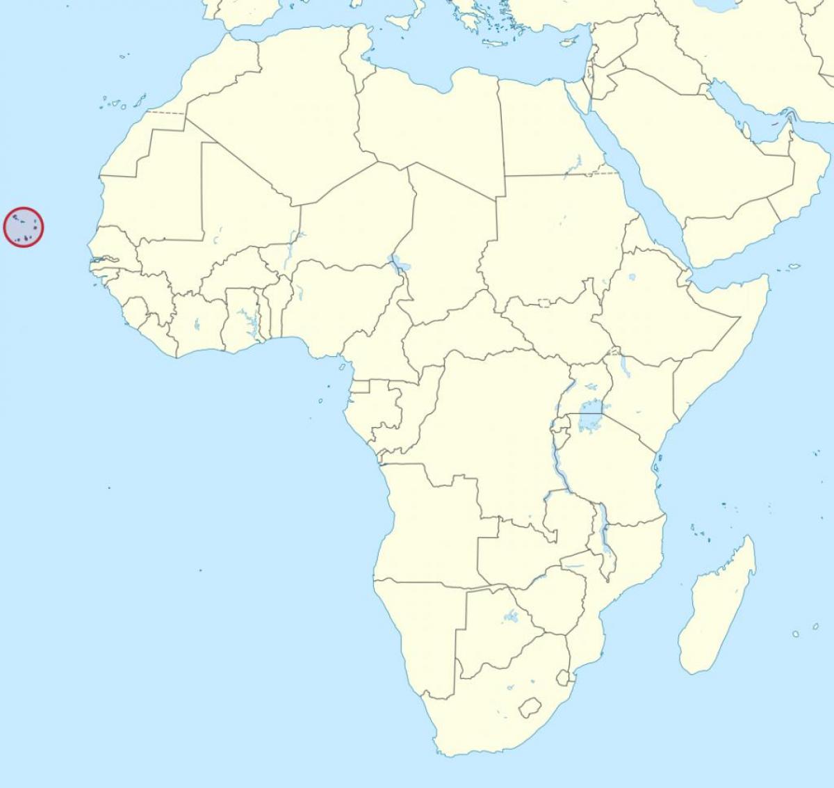 Кабо-Верде на карті Африки