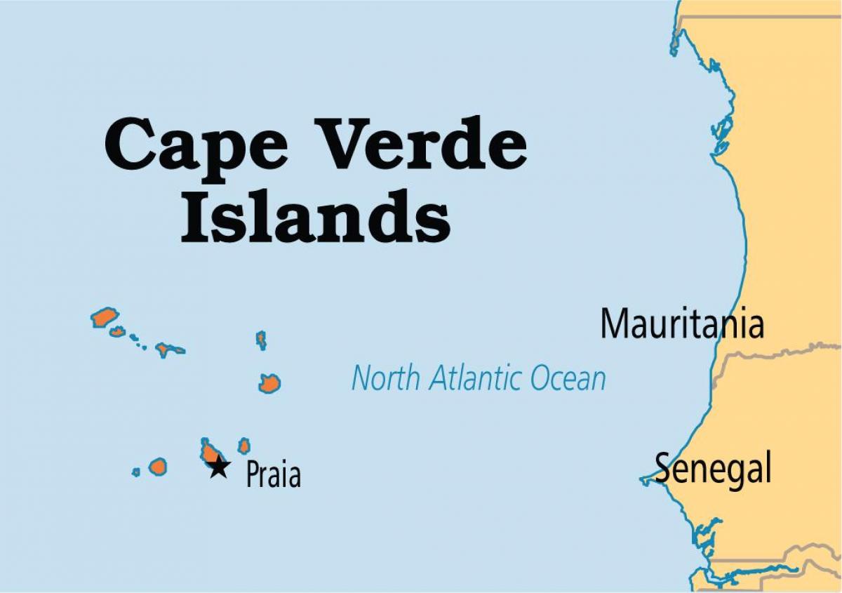 карта Кабо-Верде Африка острови 
